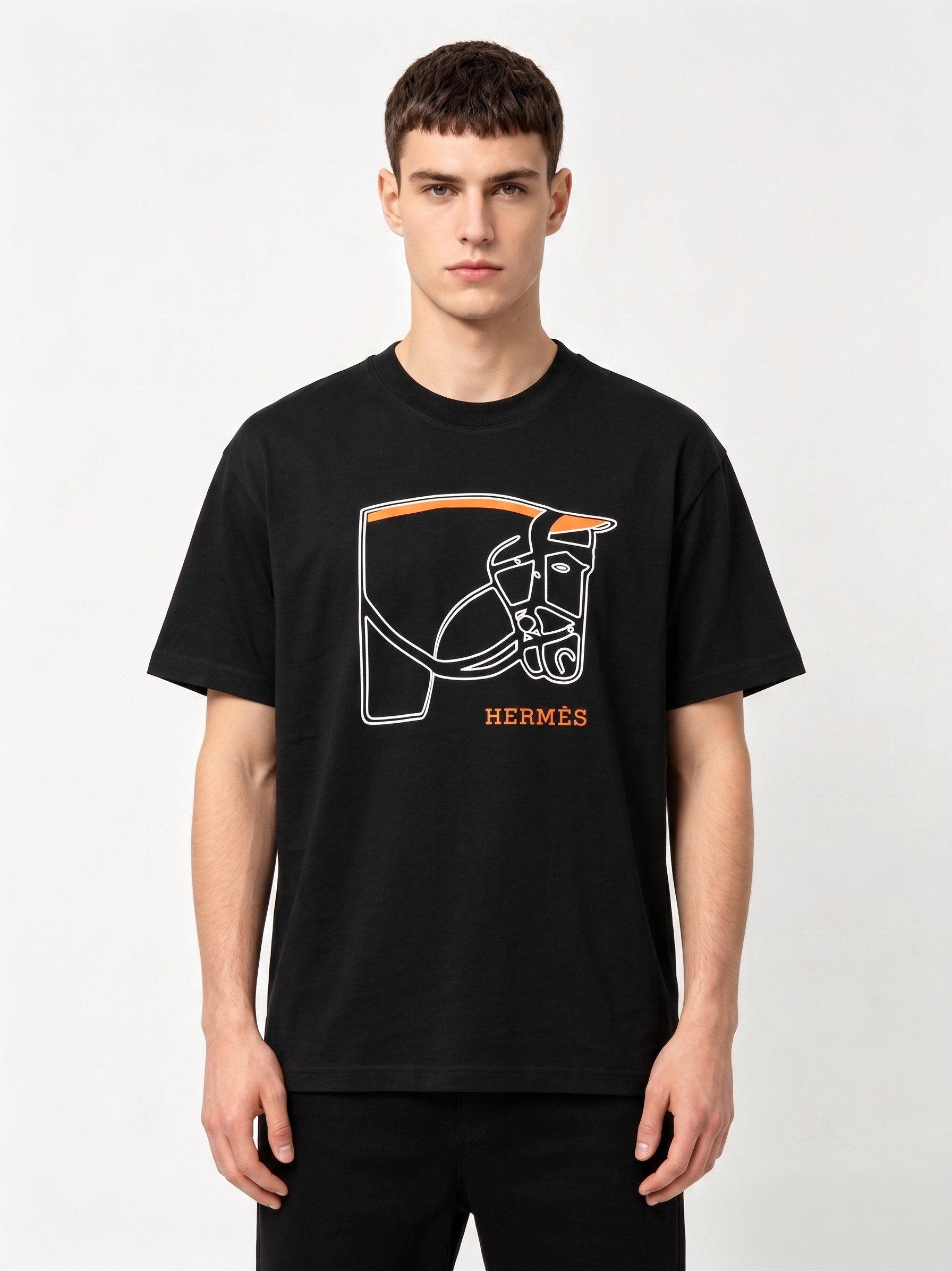 HERMES Kaos Logo Seri Huruf, Unisex '"COD '"  HE - 39