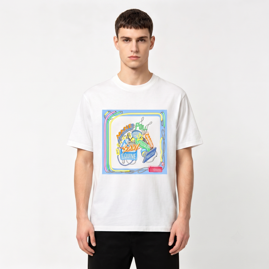 HERMES Kaos Logo Seri Huruf, Unisex '"COD '"  HE - 44