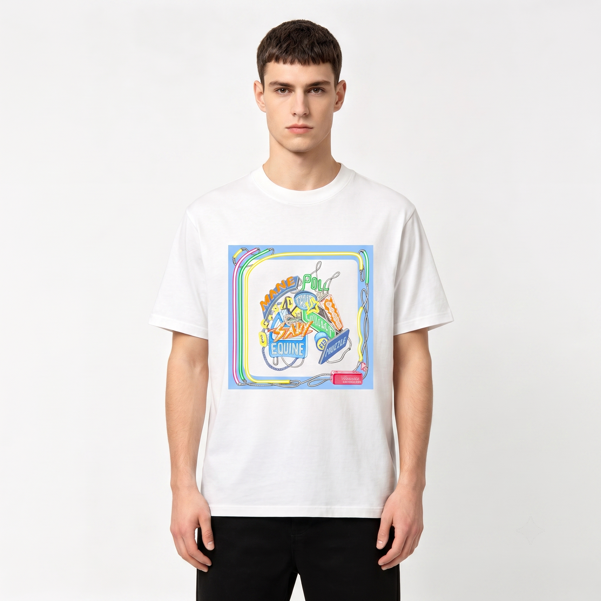 HERMES Kaos Logo Seri Huruf, Unisex '"COD '"  HE - 44