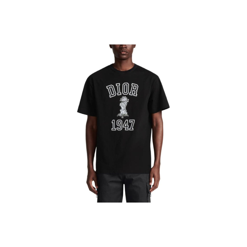 Kaos Pendek DIOR dengan Motif Gambar/Cetak, Cocok untuk Pria dan Wanita  -D-03