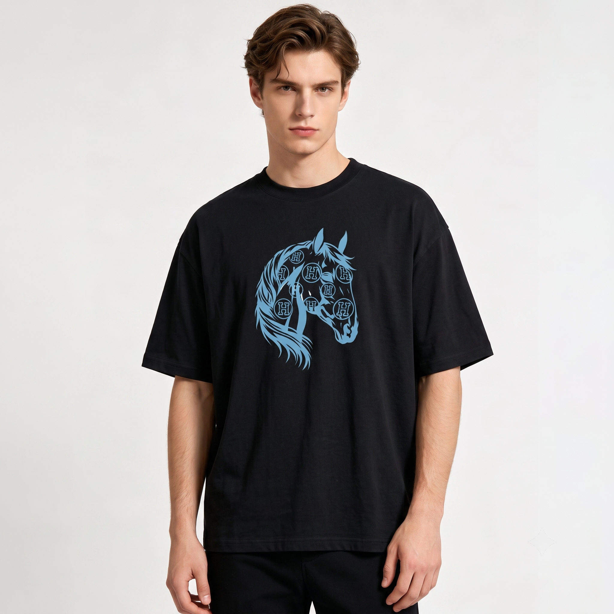 HERMES Kaos Logo Seri Huruf, Unisex '"COD '"  HE - 36