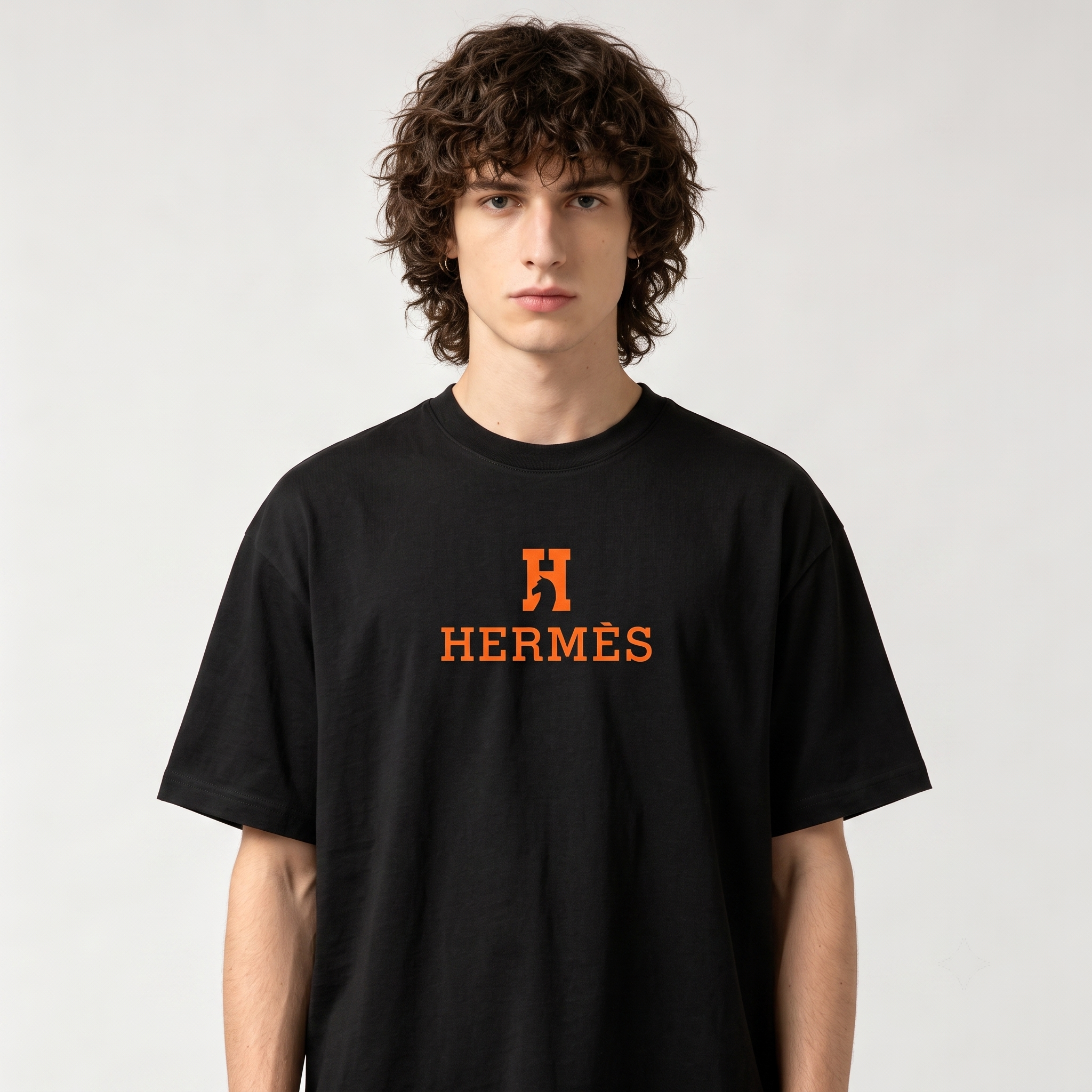 HERMES Kaos Logo Seri Huruf, Unisex '"COD '"  HE - 43