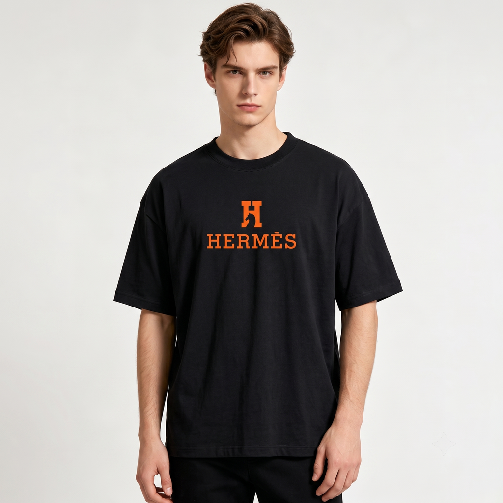 HERMES Kaos Logo Seri Huruf, Unisex '"COD '"  HE - 43