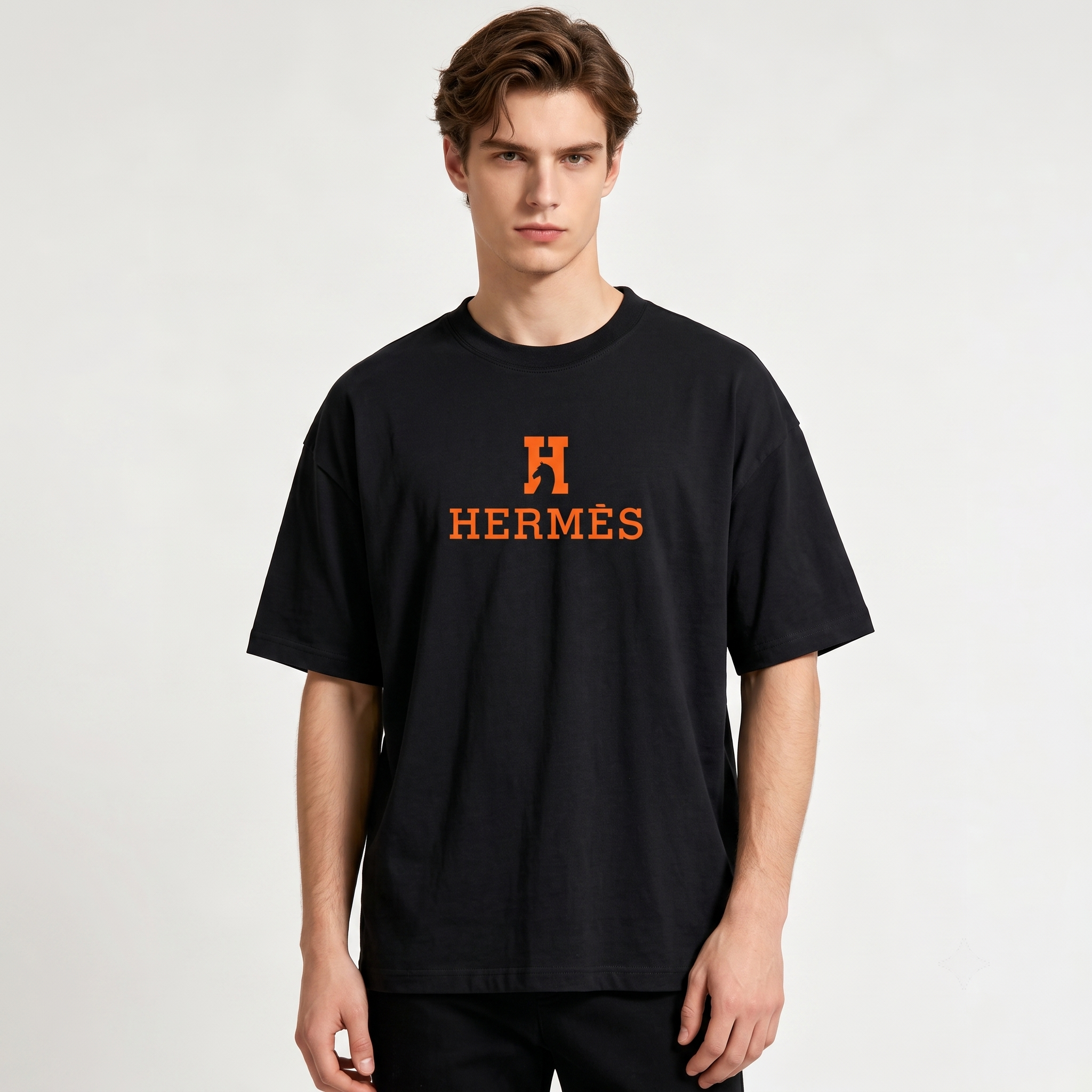 HERMES Kaos Logo Seri Huruf, Unisex '"COD '"  HE - 43