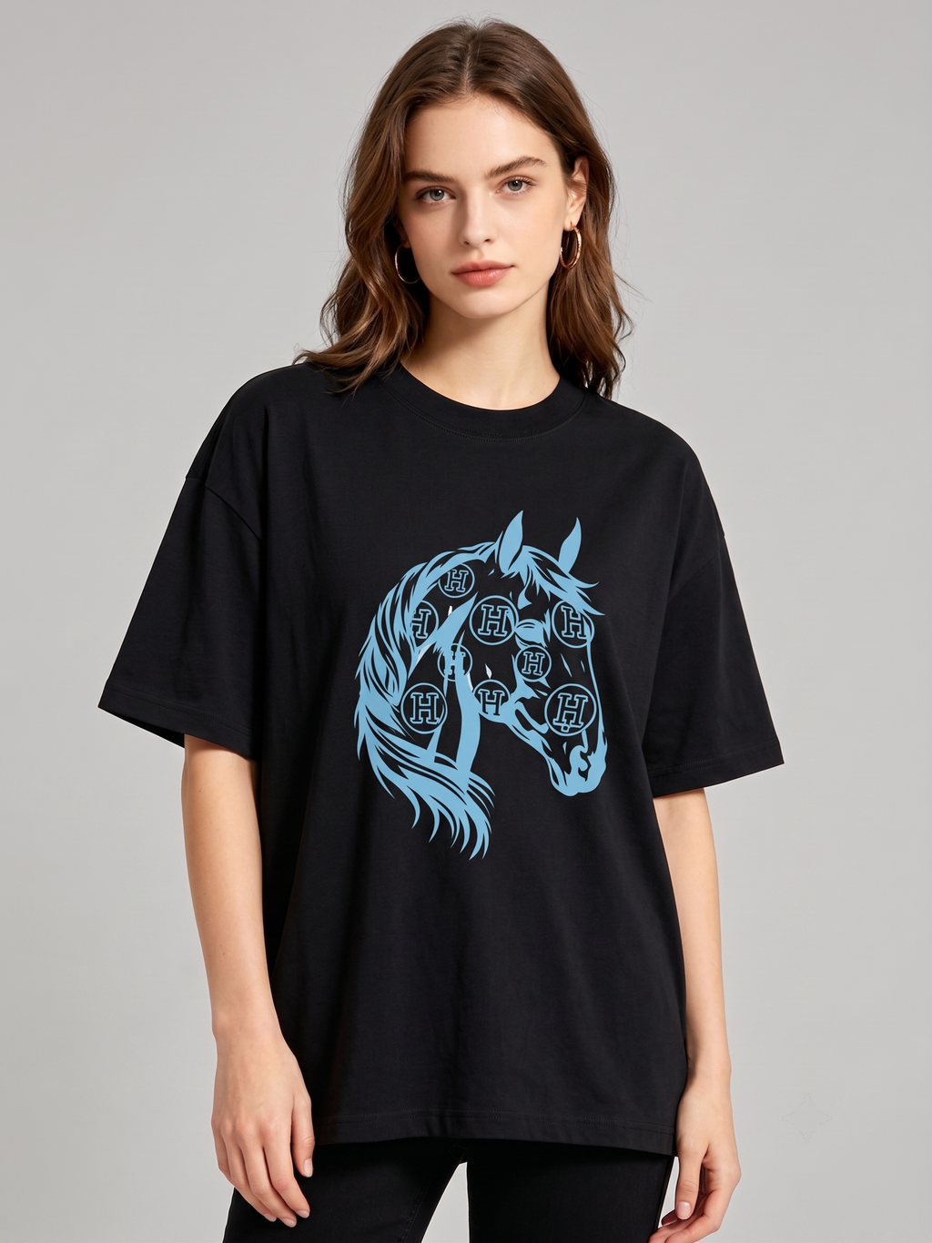 HERMES Kaos Logo Seri Huruf, Unisex '"COD '"  HE - 36